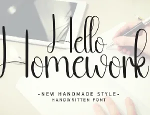 Hello Homework Script Typeface font