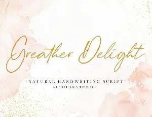Greater Delight Demo Version font