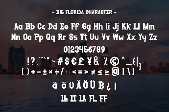 Big Florida font