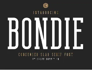 Bondie Slab Free font