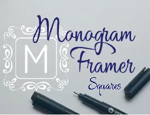 Square Monogram Frames font