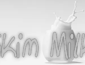 Skim Milk font