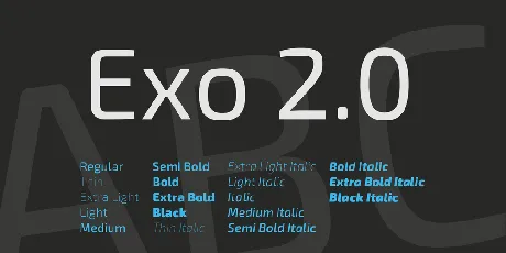 Exo 2.0 font