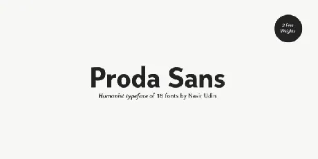 Proda Sans font