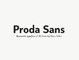 Proda Sans font