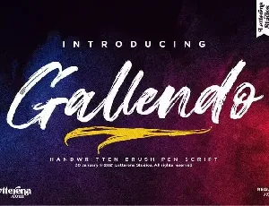 Gallendo Brush font