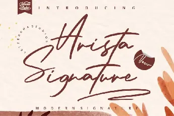 Arista Signature font