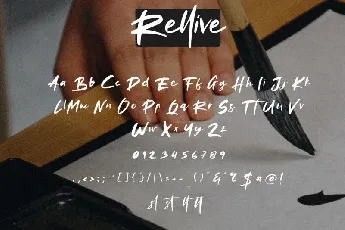 Rellive Brush font