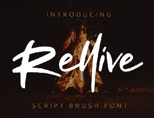 Rellive Brush font