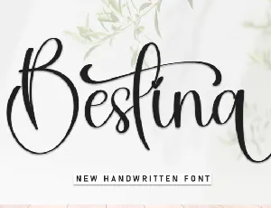 Bestina Calligraphy font