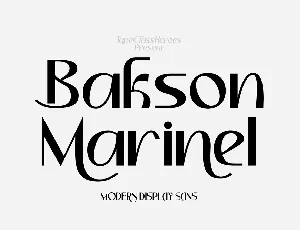 Bakson Marinel Demo font