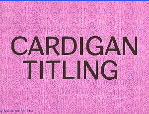 Cardigan Titling font