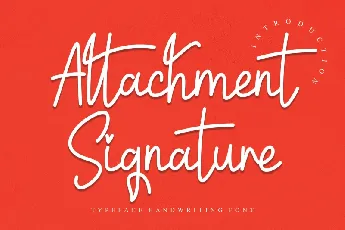 Attachment Signature Script font