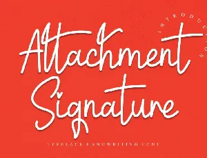 Attachment Signature Script font