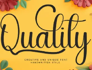 Quality Script Typeface font