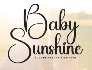 Baby Sunshine Calligraphy font