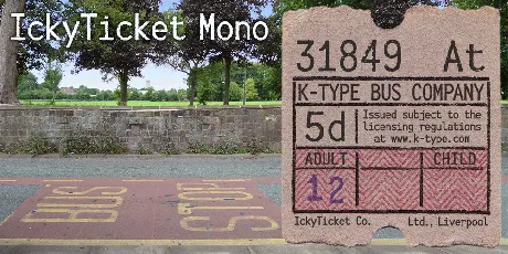 IckyTicket Mono font