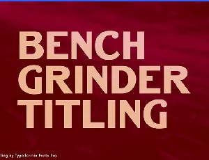 Bench Grinder Titling font