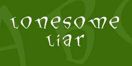 Lonesome Liar font