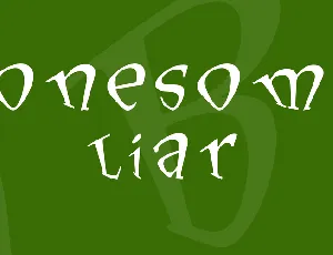 Lonesome Liar font