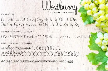 Westburry Handwritten font