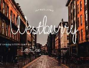 Westburry Handwritten font