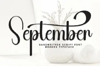 September Calligraphy font