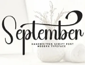 September Calligraphy font