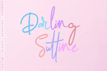 Darling Suttine Signature font