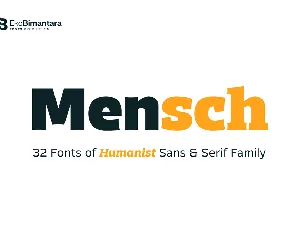 Mensch Trial font