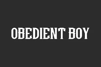 Obedient Boy font