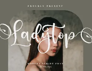 Ladytop â€“ Modern Script font