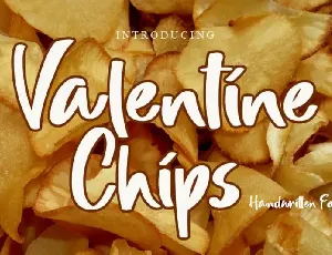 Valentine Chips Brush font