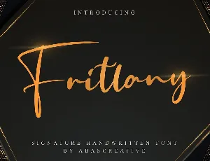 Fritlany Signature Handwritten font