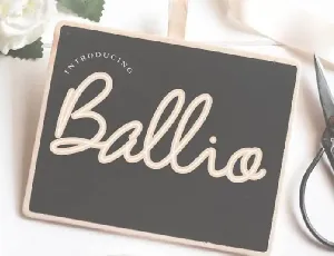 Ballio Handwritten font