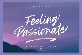 Feeling Passionate Brush font