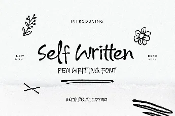 Self Written Demo font