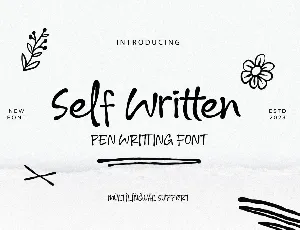 Self Written Demo font