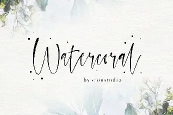 Watercoral Natural Script font