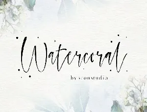 Watercoral Natural Script font