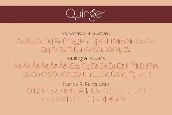 Quinger font