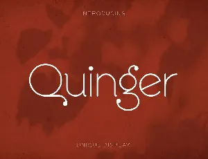 Quinger font