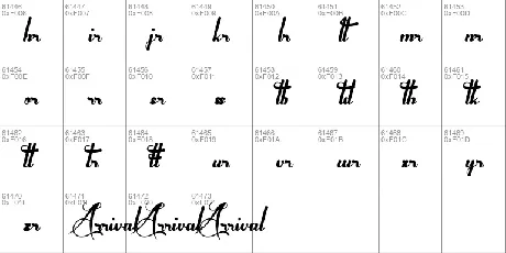 Arrival Demo font