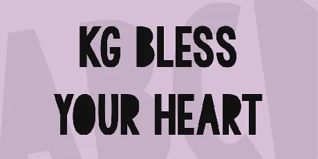 KG BLESS YOUR HEART font