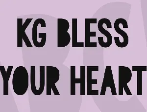 KG BLESS YOUR HEART font