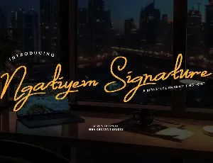 Ngatiyem Signature font