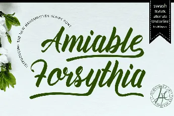 Amiable Forsythia font