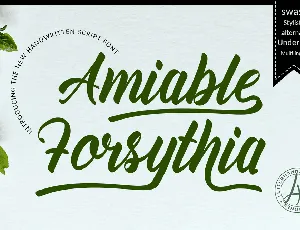 Amiable Forsythia font