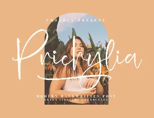 Prichylia â€“ Modern Signature font