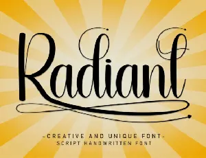 Radiant Script font